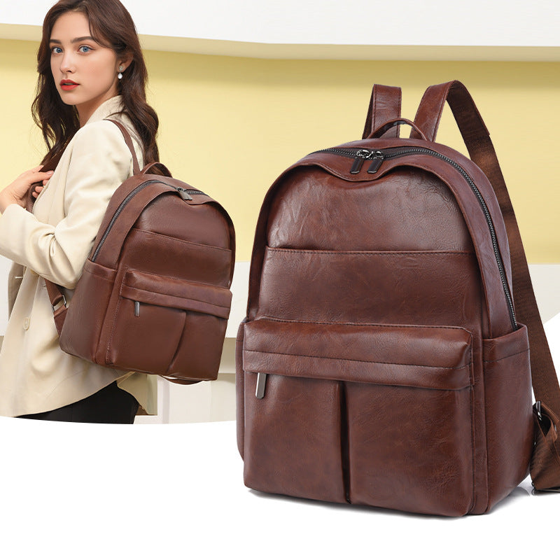 Premium Leather Laptop Backpack Stornfield