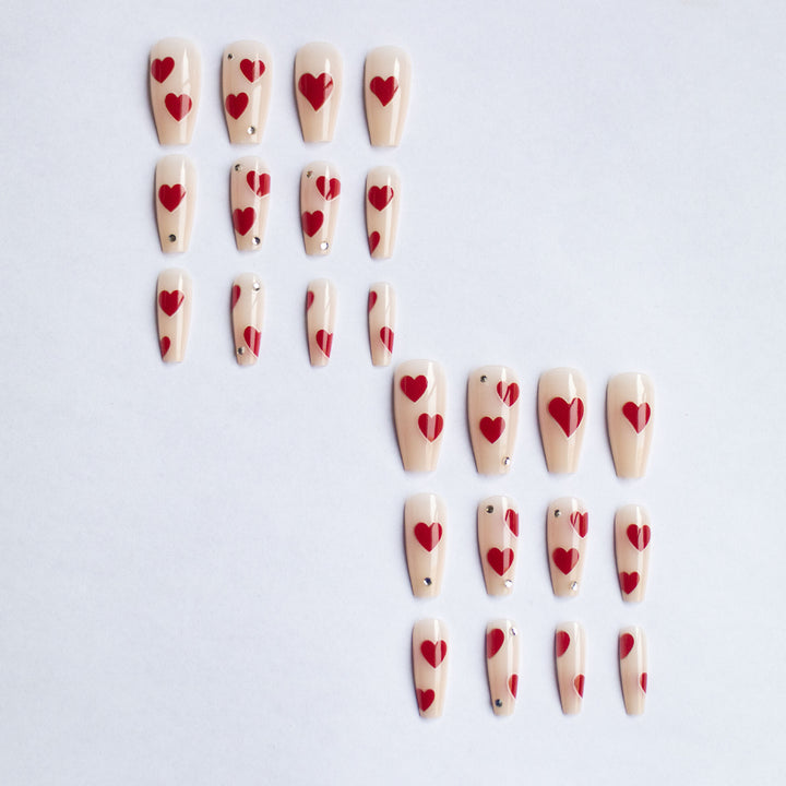 Heart-Patterned Gel Nail Art Kit