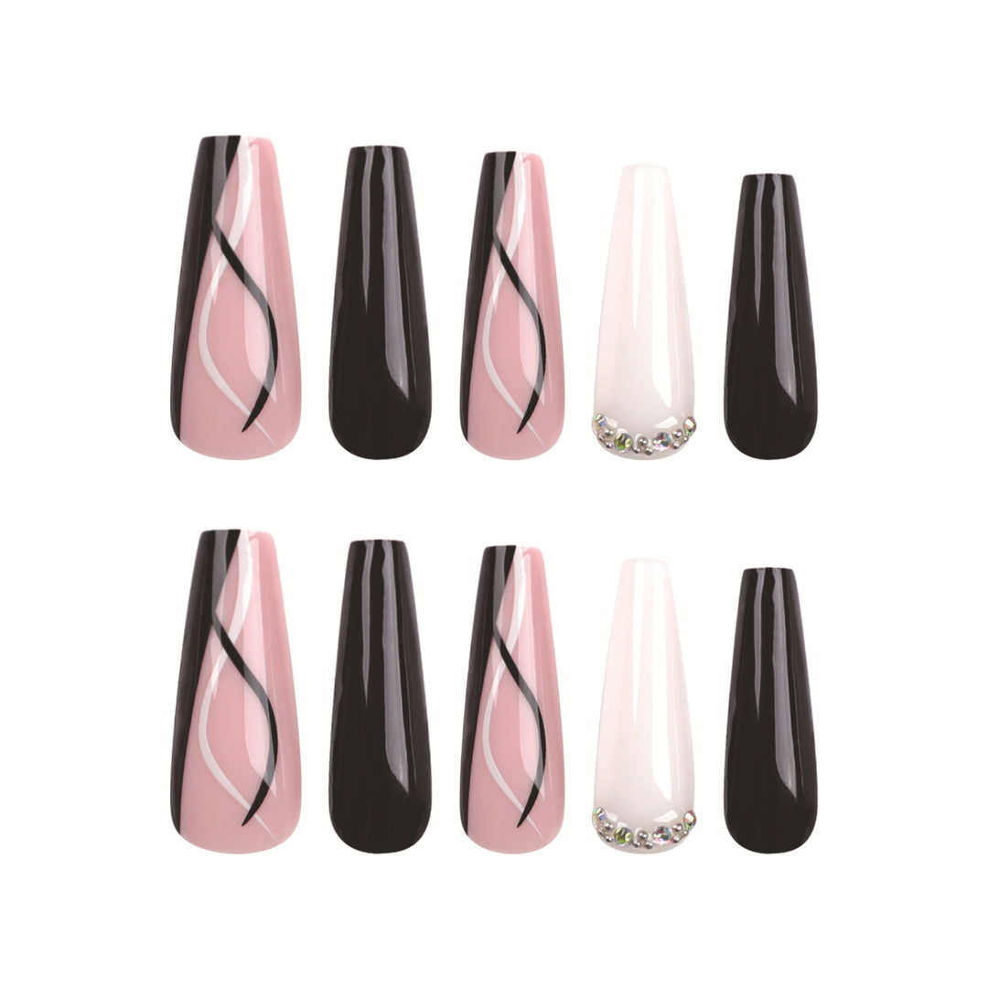 Artful acrylic nails with elegant design Stornfield