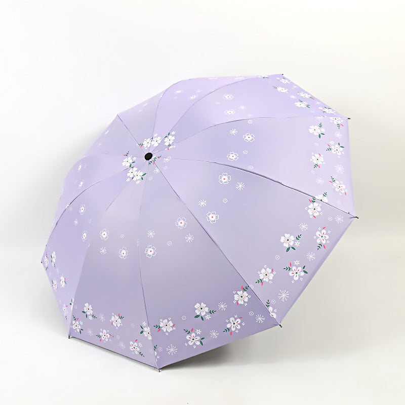Women's Stylish Folding Umbrella with Floral Patterns Stornfield