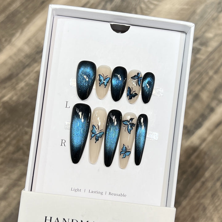 Artistic Butterfly-Accent Press-On Nail Set Stornfield