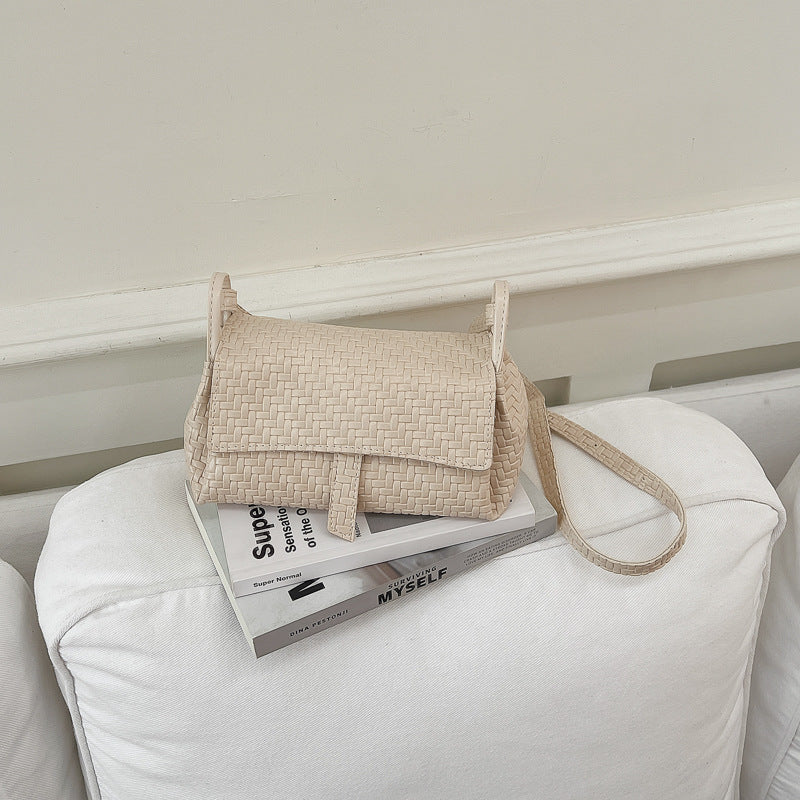 Woven Textured Crossbody Handbag