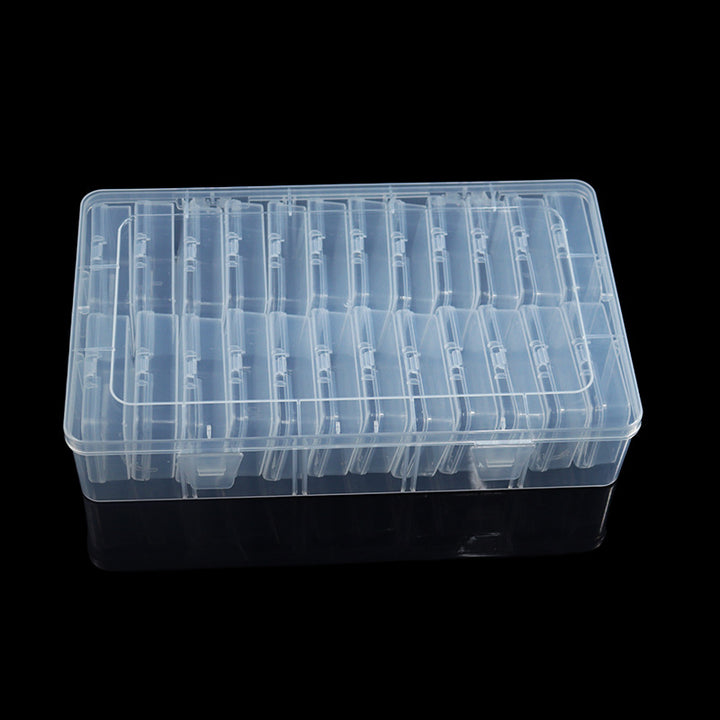 Multi-Compartment Clear Craft Supply Storage Box Stornfield