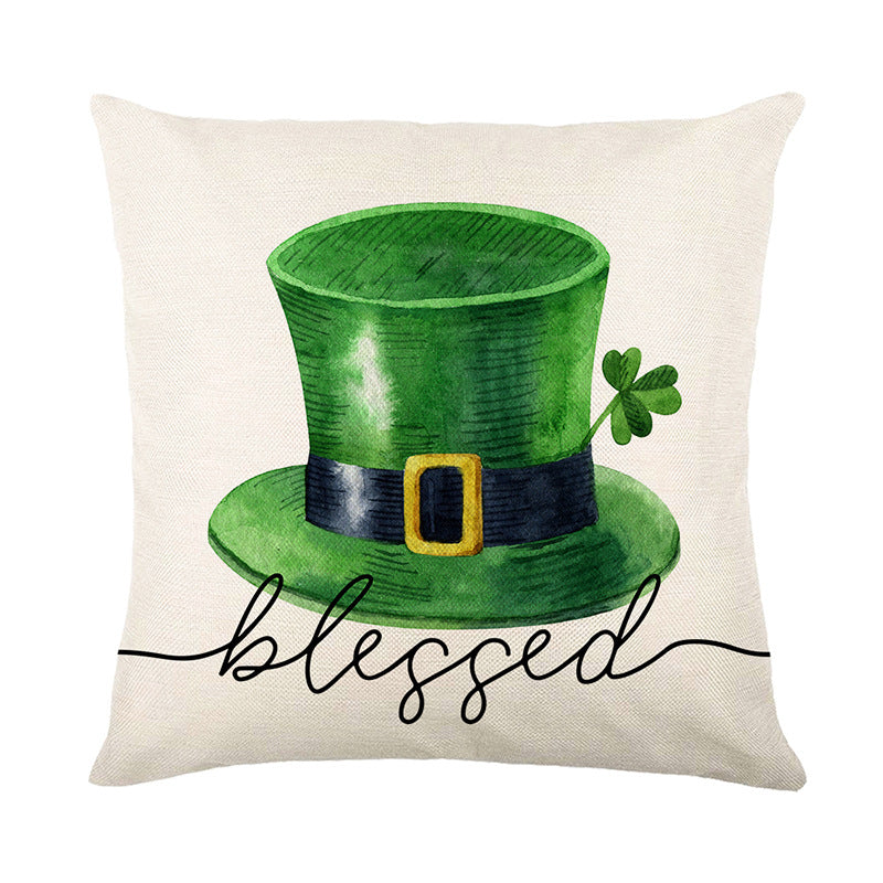 Square Decorative Plaid Linen Cushion Cover