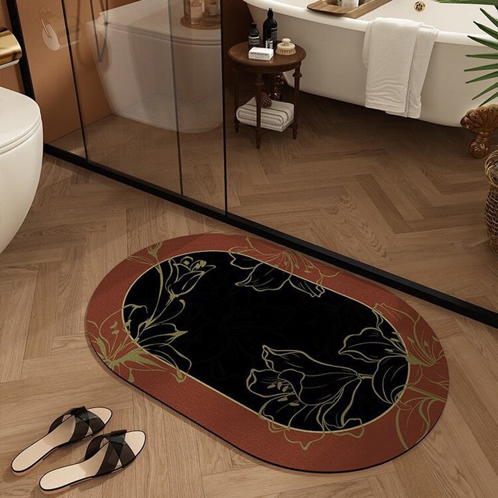 Decorative Oval Bath Mat