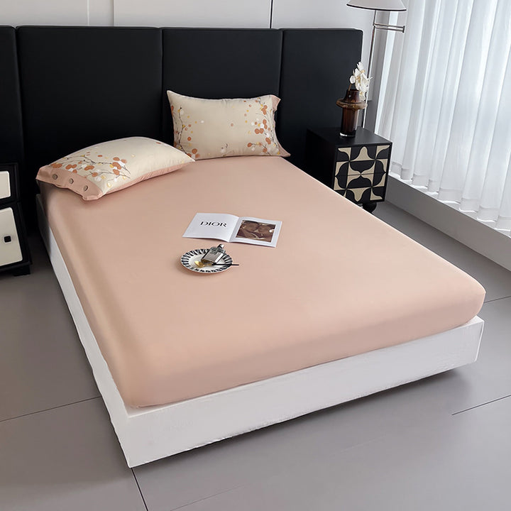 Fitted sheet made of elastic jersey with extra deep pocket