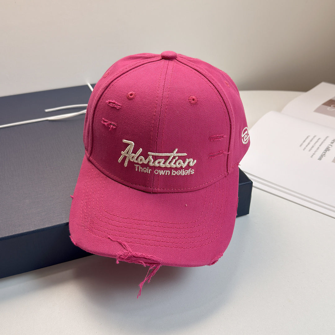 Women's Distressed Embroidered Baseball Cap Stornfield
