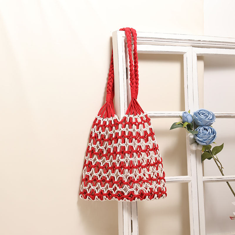 Hand-knotted shopping and beach bag Stornfield