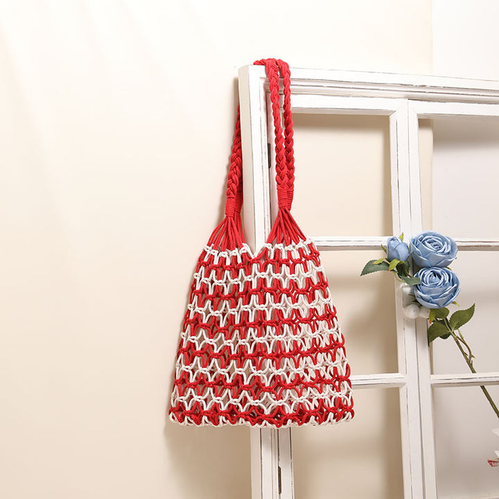 Hand-knotted shopping and beach bag Stornfield