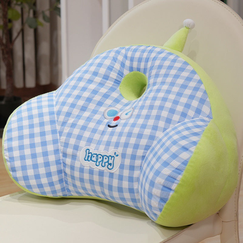 Plush back support pillow with casual design Stornfield