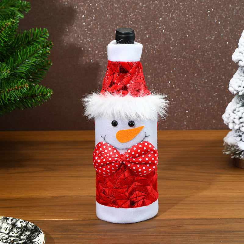 Decorative wine bottle cover in Santa Claus design Stornfield