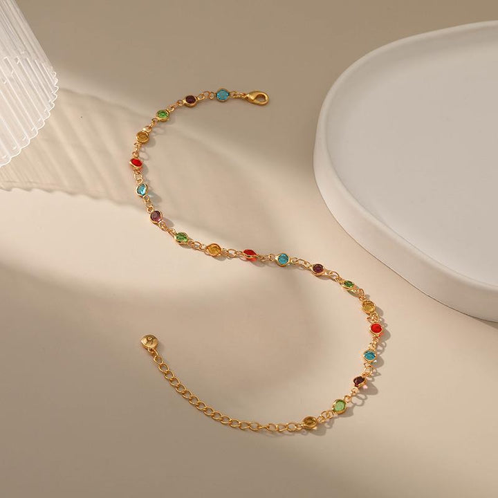 Colorful Gemstone Ankle Bracelet Stornfield