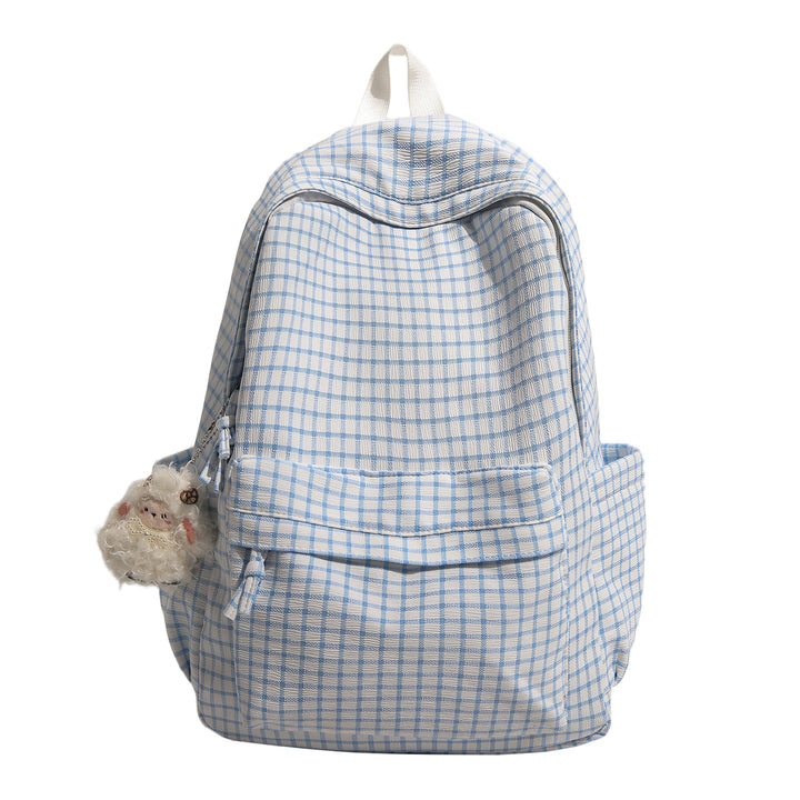 Checkered Patterned Multi-Pocket Backpack Stornfield
