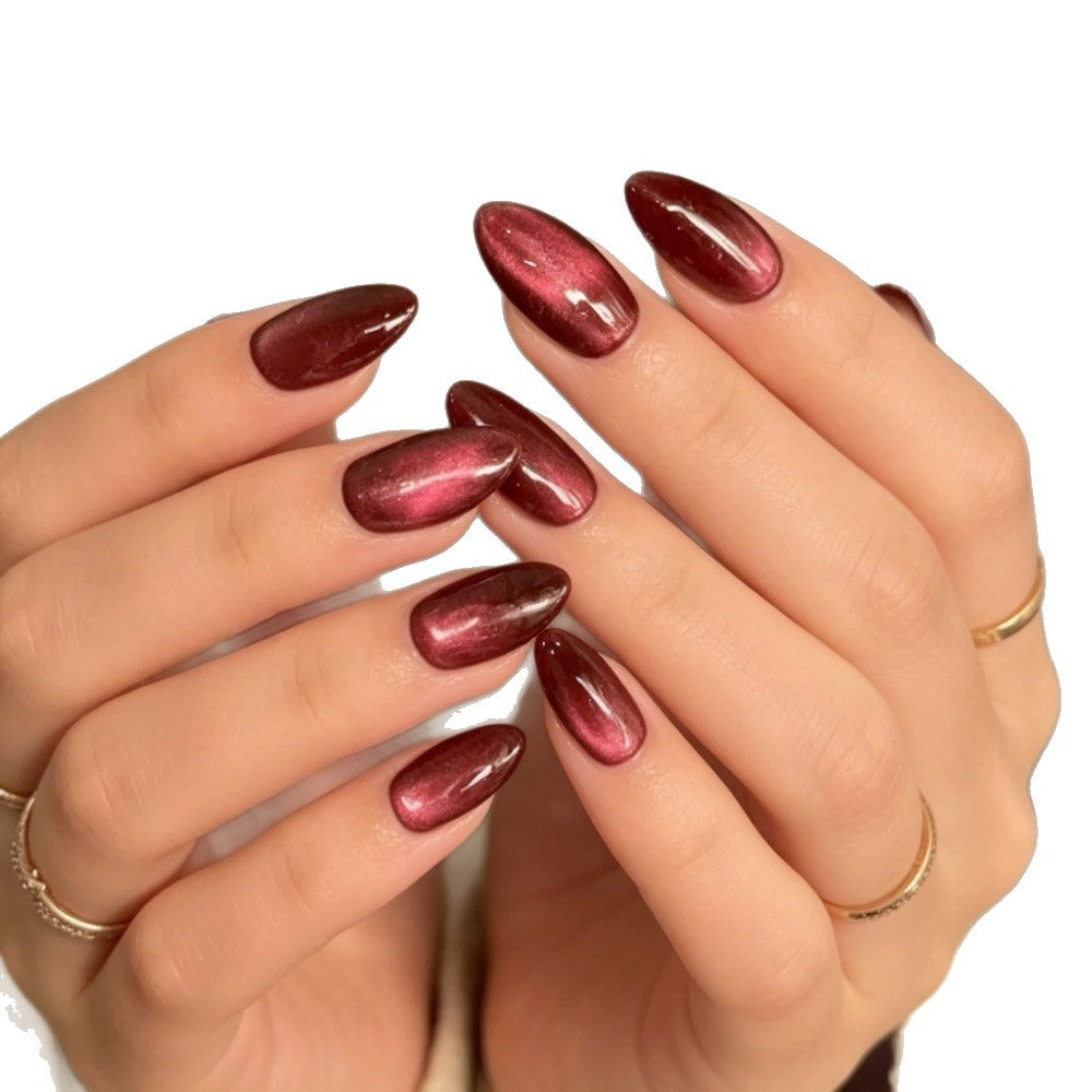 Glossy Ombre Almond-Shaped Press-On Nails Stornfield