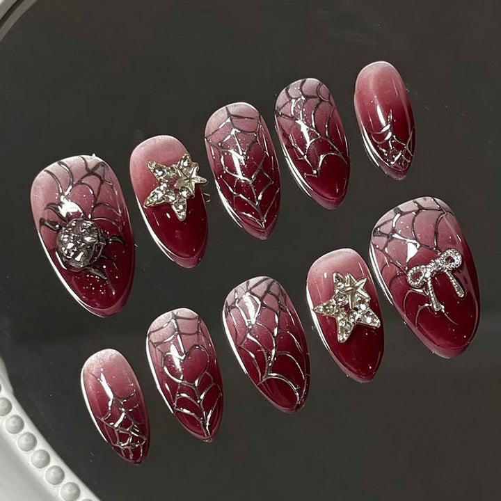 Glamorous artificial nails with rhinestones Stornfield