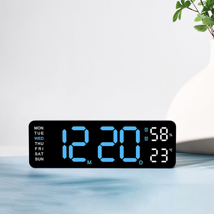 Digital wall clock with temperature and humidity display Stornfield
