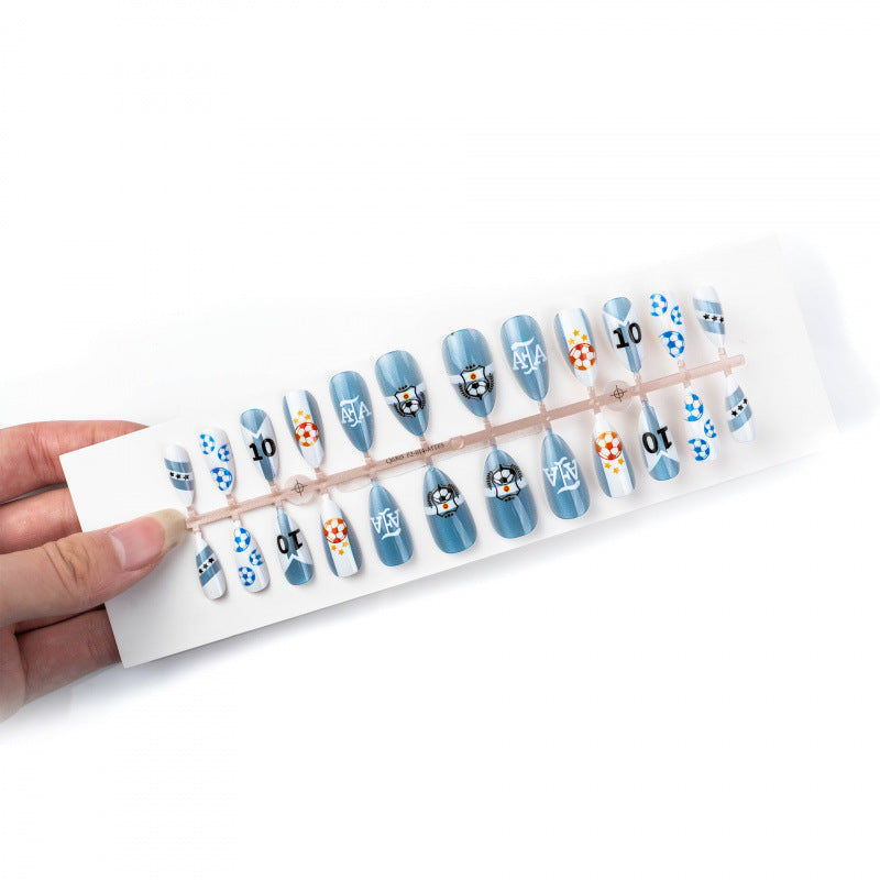 Soccer-Themed Press-On Nails