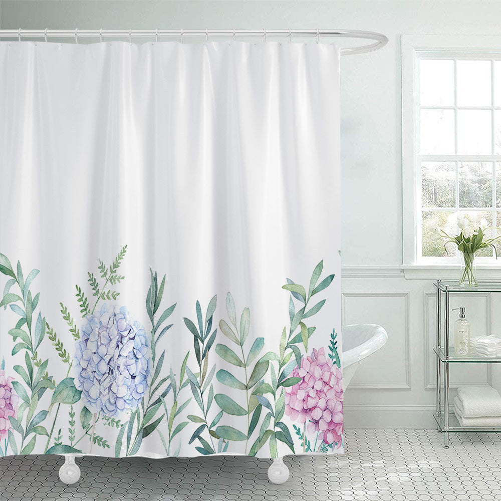 Botanical Leaf Pattern Shower Curtain Stornfield