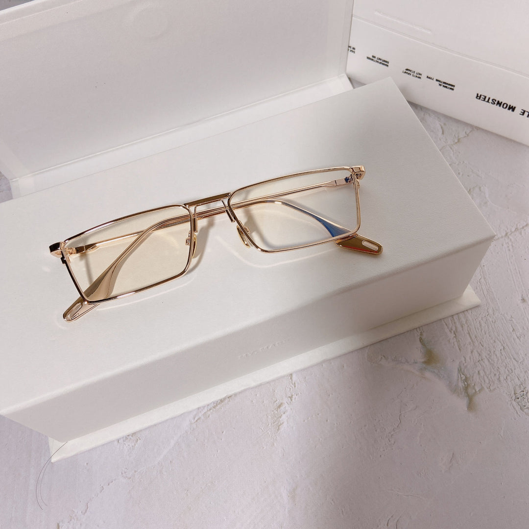 Fashionable sunglasses with rectangular metal frame Stornfield