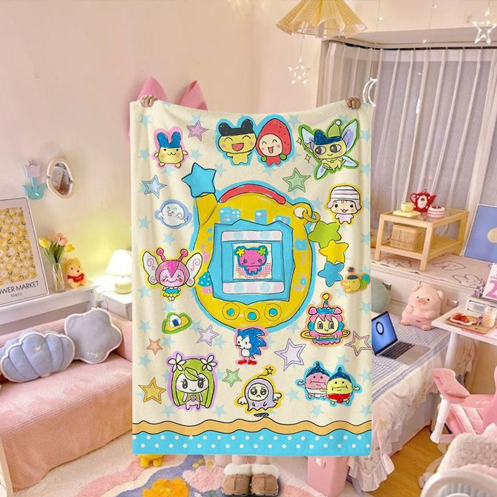 Cartoon-Themed Cozy Throw Blanket