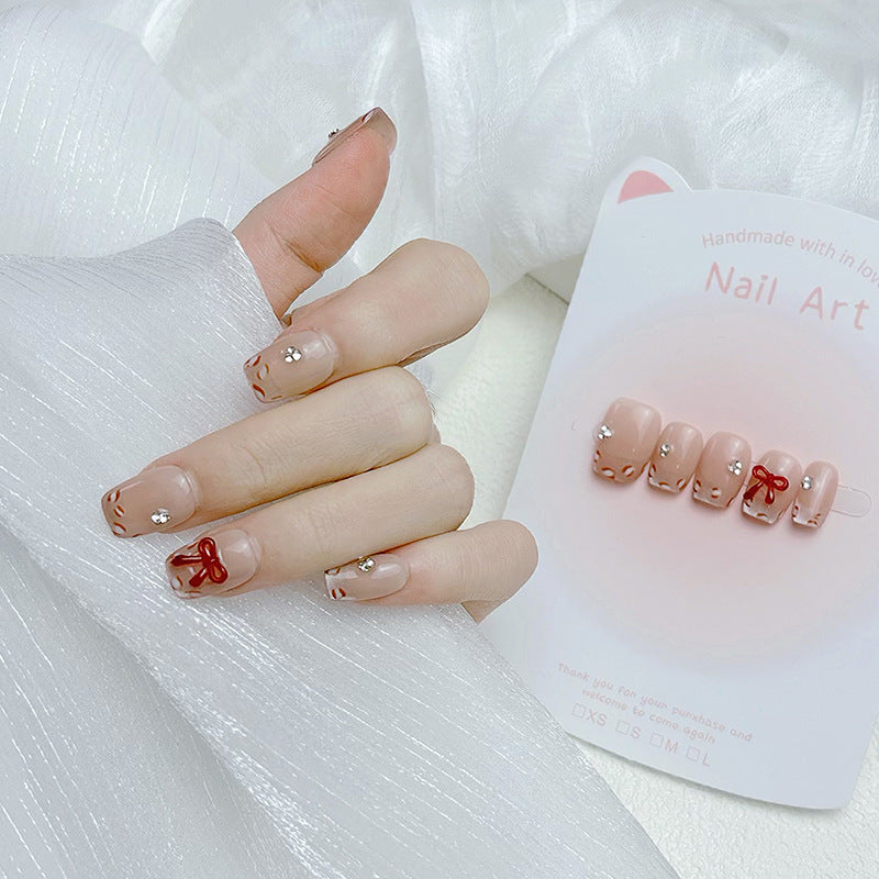Elegant French Tip Press On Nails Stornfield
