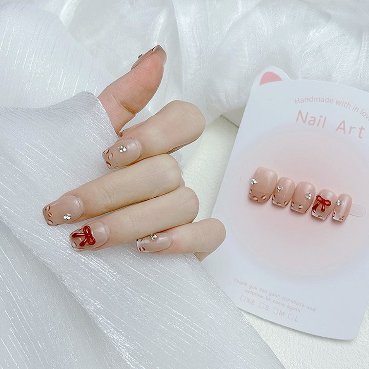 Elegant French Tip Press On Nails Stornfield