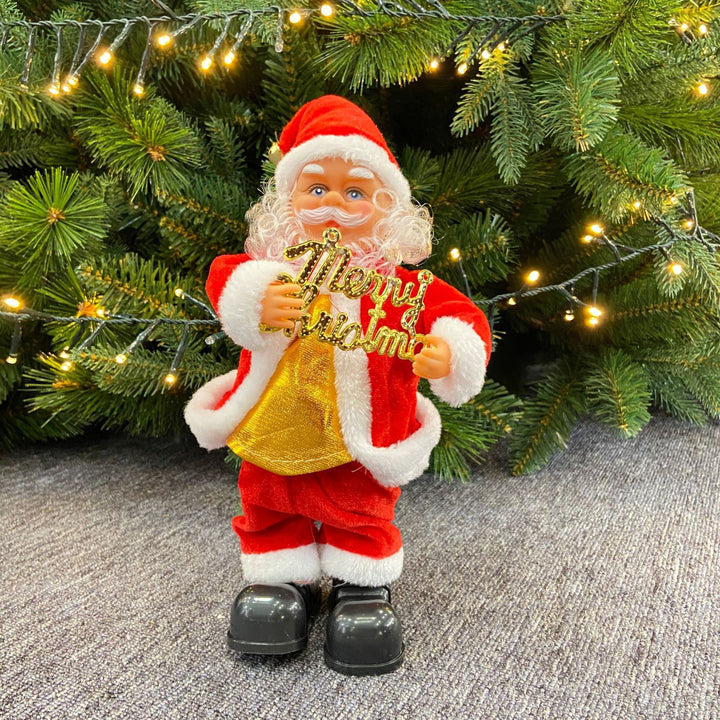 Cute Santa Claus with Christmas greeting sign Stornfield