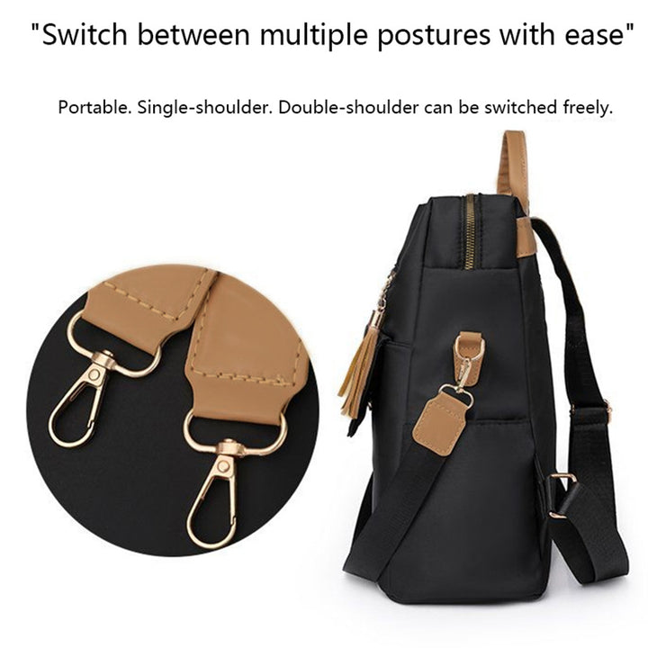 Multi-Functional Backpack with Decorative Tassel Stornfield