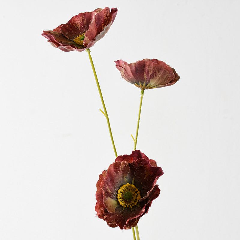 Decorative Artificial Poppy Flower Stem