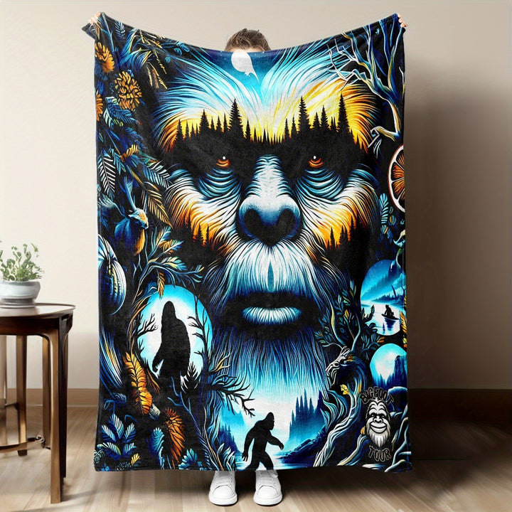 Soft Cartoon Dachshund-Themed Fleece Blanket