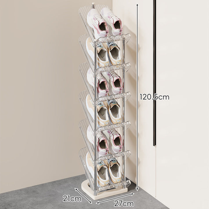 Dual-Tier Adjustable Angled Shoe Organizer