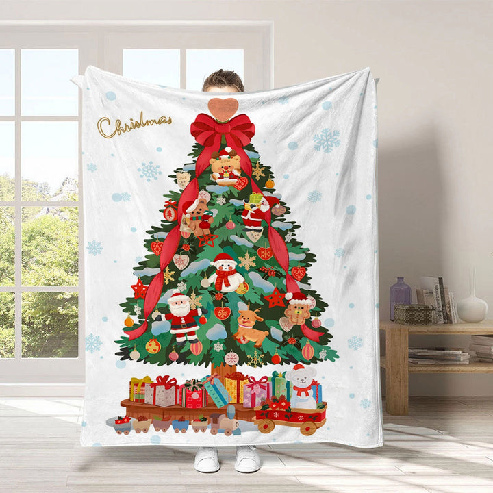 Holiday-Themed Fleece Throw Blanket