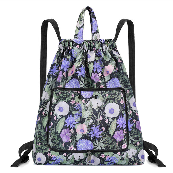 Lightweight Floral Drawstring Backpack Stornfield