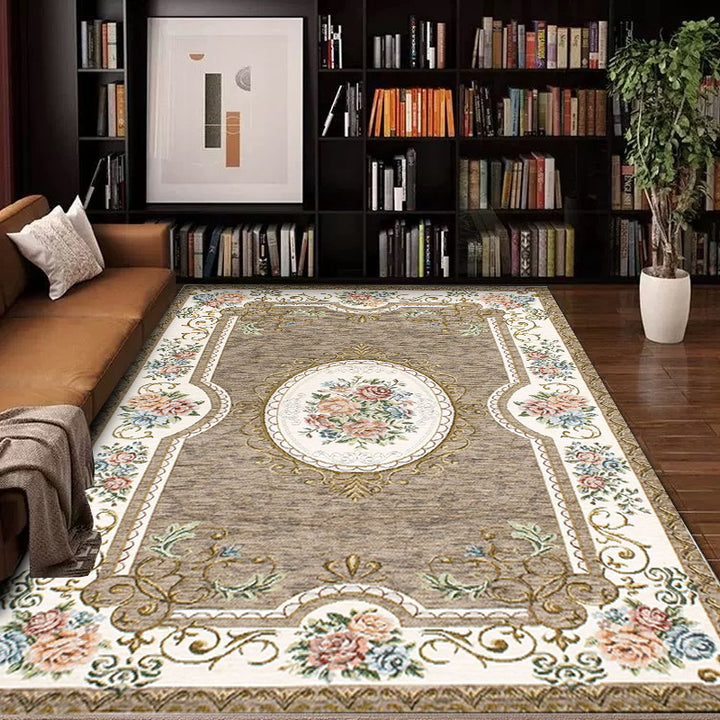 Vintage Floral Design Area Rug