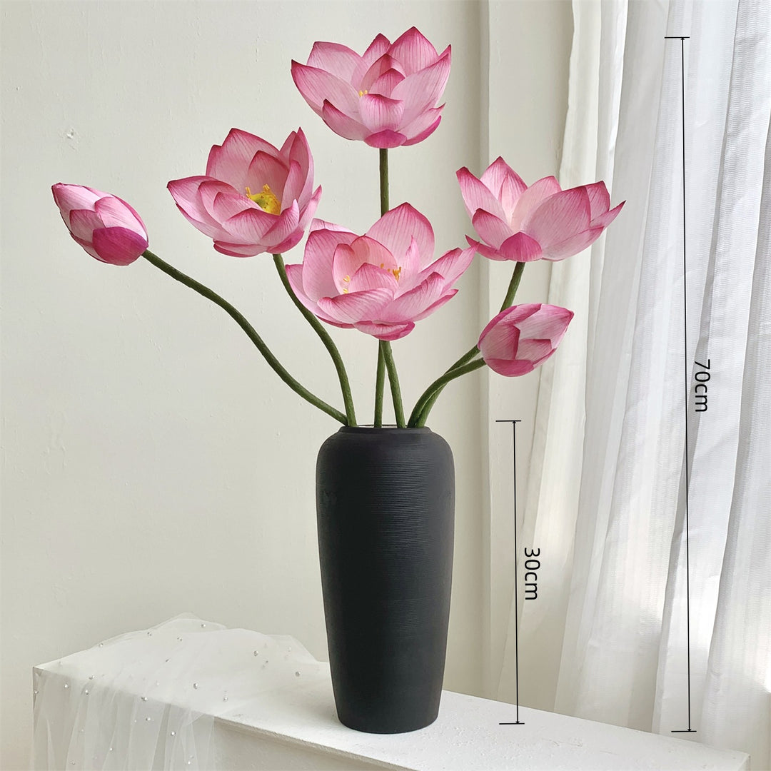 Decorative Artificial Lotus Flower Bouquet for Home Decor