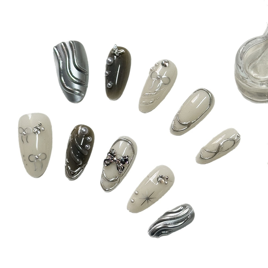 Artistic Marble Effect Nail Tips Stornfield