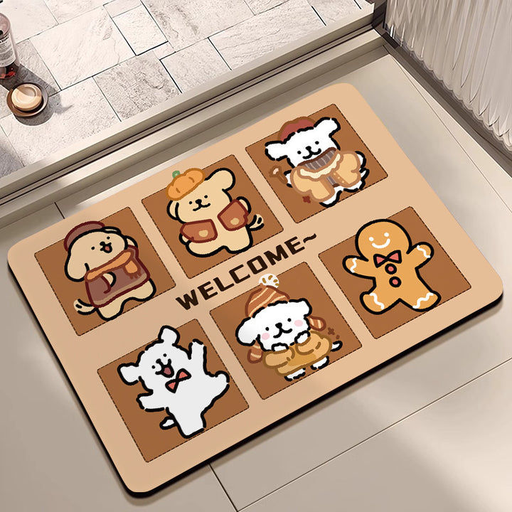 Cute Cartoon Character Welcome Mat