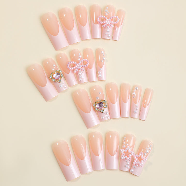 Luxury artificial nail set with glamorous embellishments Stornfield