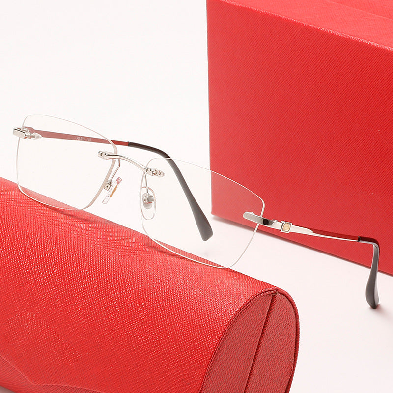 Women's fashionable half-frame sunglasses with stylish metal frame Stornfield