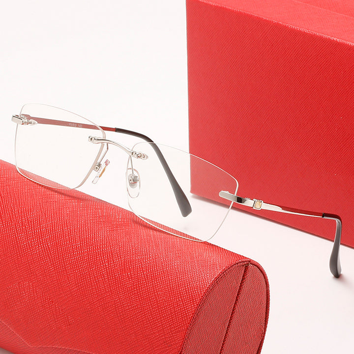 Women's fashionable half-frame sunglasses with stylish metal frame Stornfield