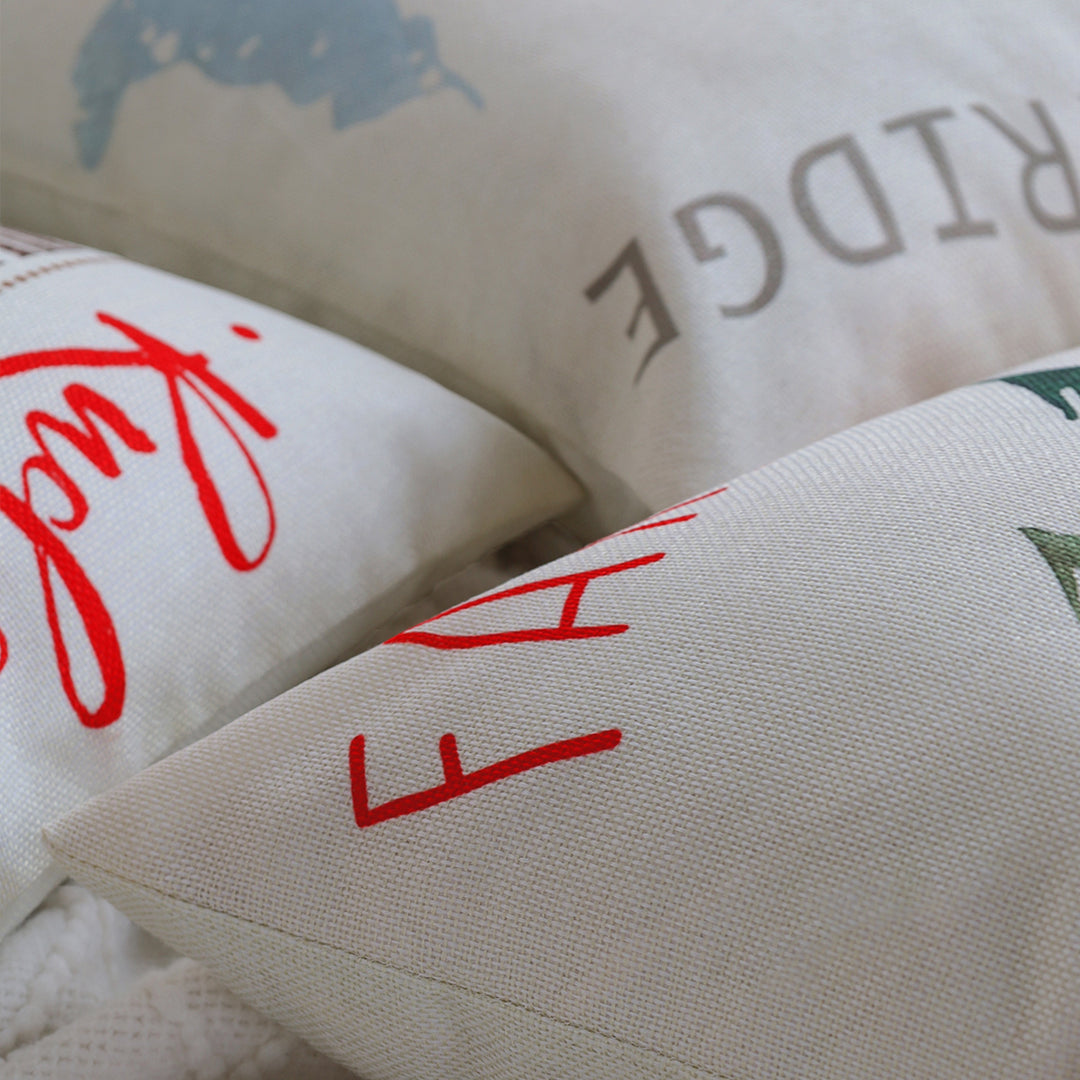 Decorative cushions with festive motif