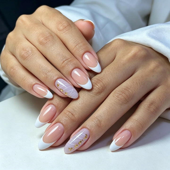 Elegant French Tip Gel Nail Enhancements Stornfield 1789915803