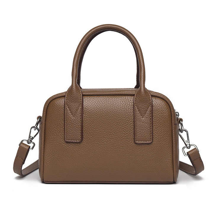 Textured Leather Mini Handheld Satchel Stornfield