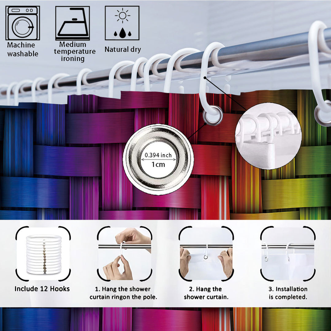 Digital Cube Pattern Bathroom Set Stornfield