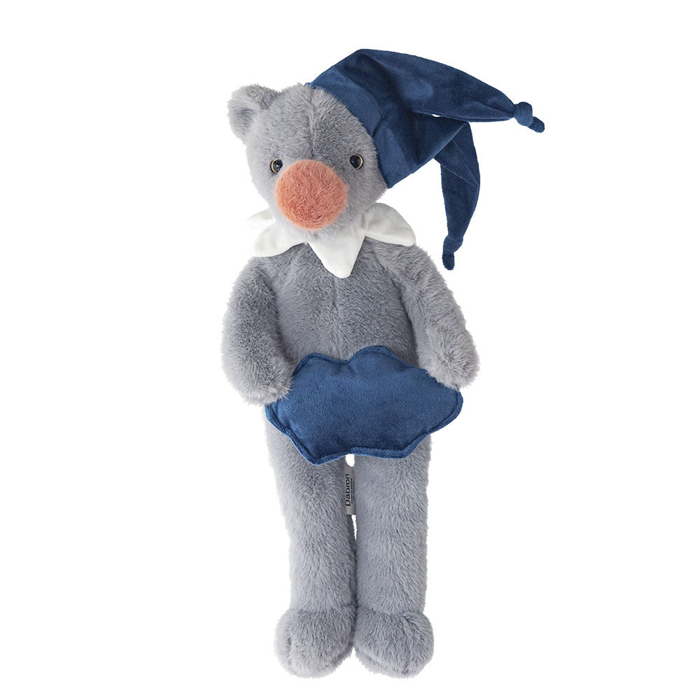 Plush Comforter Soft Stuffed Toy with Velvet Nightcap and Pom-Pom Nose