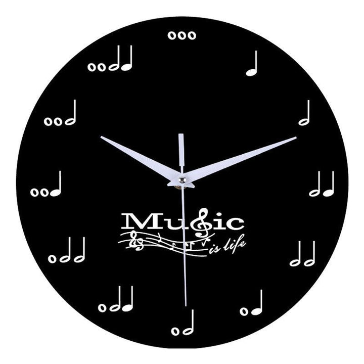 Stornfield | Music Note Wall Decor Silent Round Clock