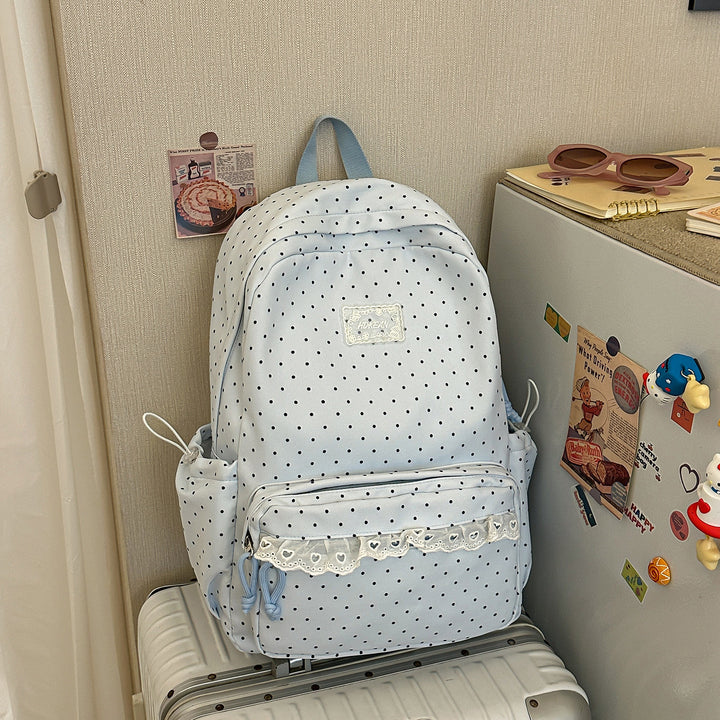Charming Polka Dot Patterned Backpack Stornfield
