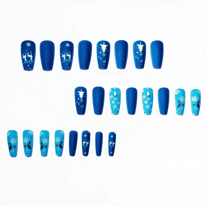 Artificial nails with festive winter design Stornfield