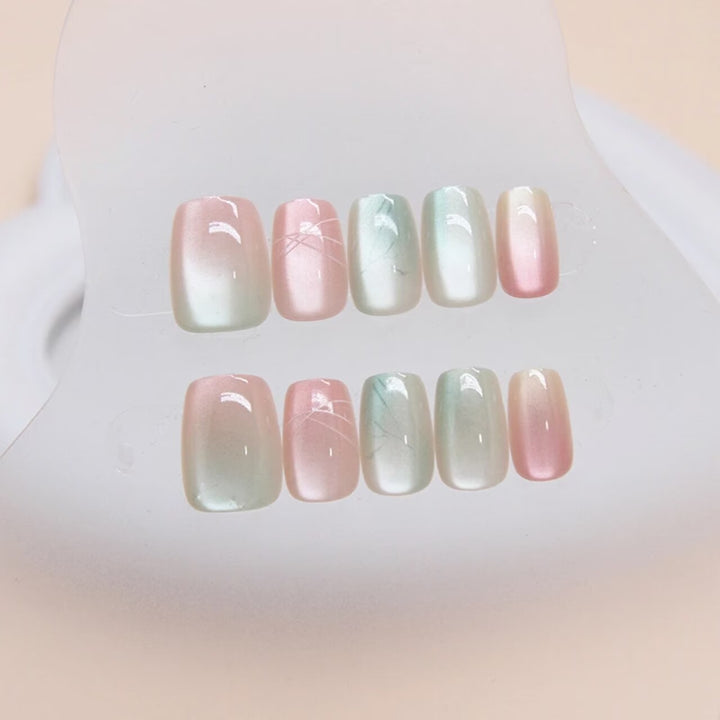 Artistic Ombre Press-On Nail Design Set