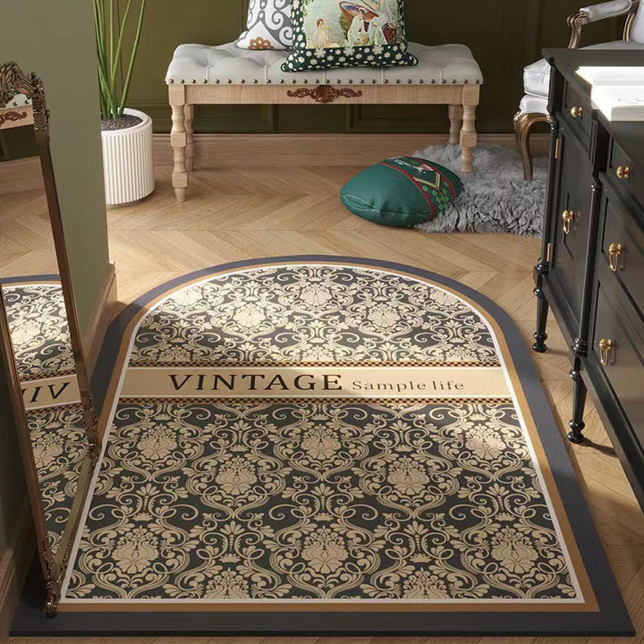 Floral-Patterned Indoor Entrance Mat